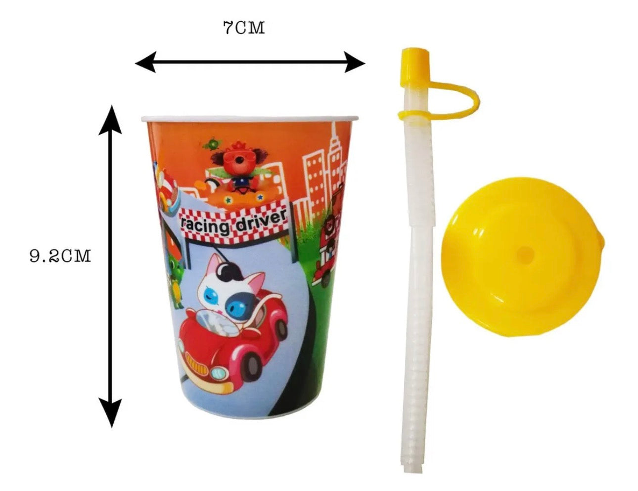 Vaso Infantil con Popote y Tapa Reutilizable 1 pza