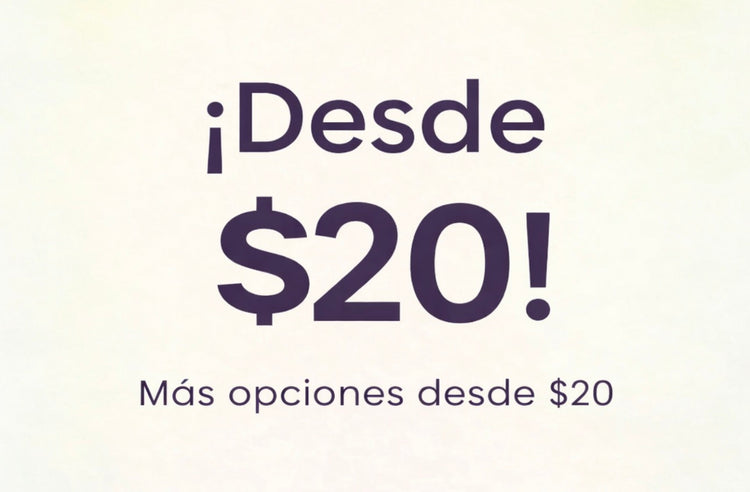 Más opciones desde $20