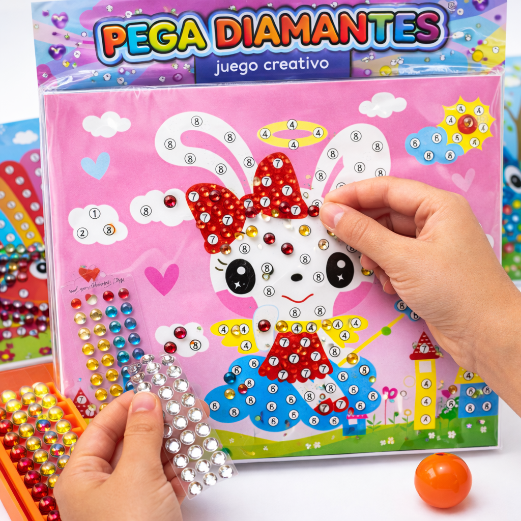 Juego Creativo Pega Diamantes – Diversión Brillante