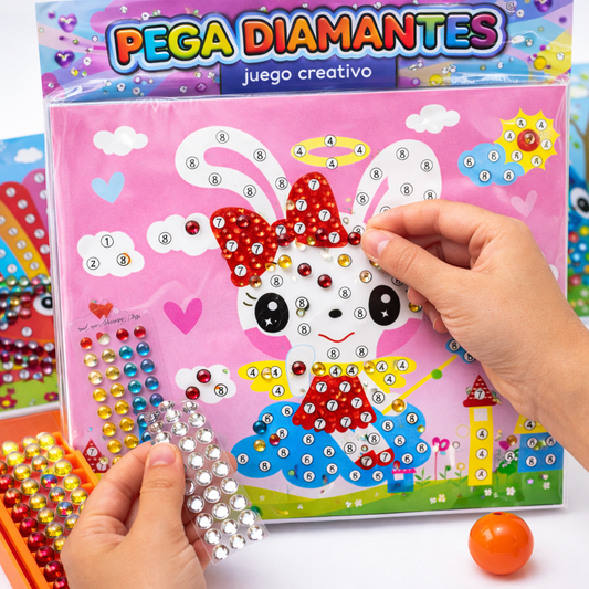 Juego Creativo Pega Diamantes – Diversión Brillante