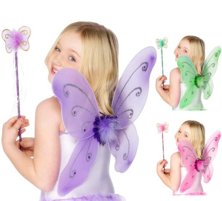 ✨ Set de Mariposa Mágica – Alas + Diadema + Varita ✨