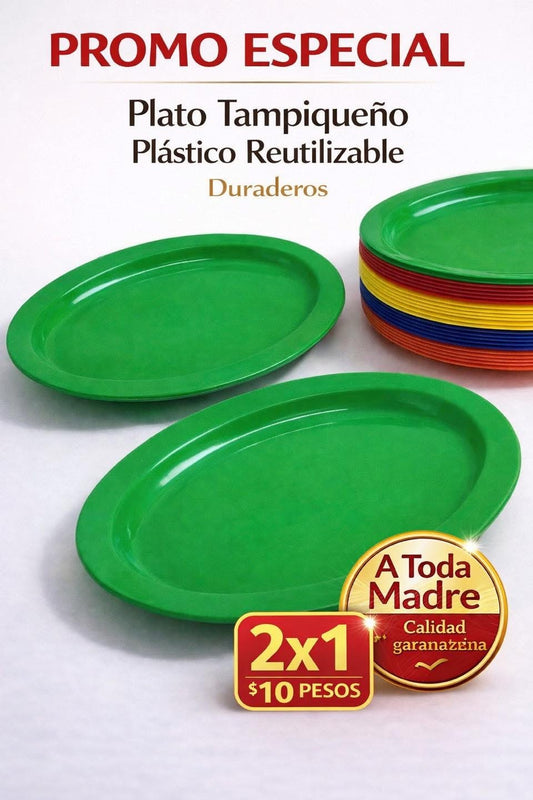 Plato Ovalado de Plástico Multiusos 2x1 PROMOCION