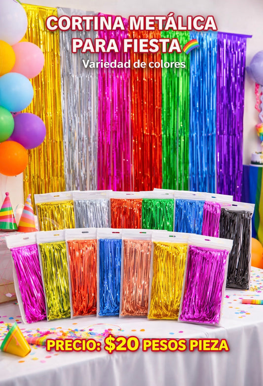 Cortina de Fiesta Variedad de Colores