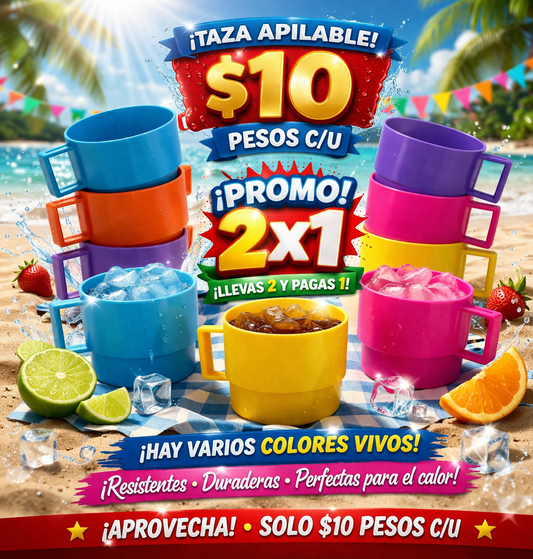 Taza apilable Promo 2x1