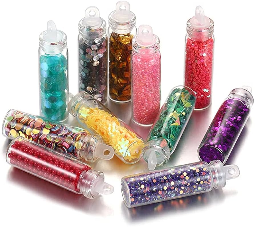 Glitter Decorativo 3 Frascos – Brillo Perfecto para Uñas y Manualidades