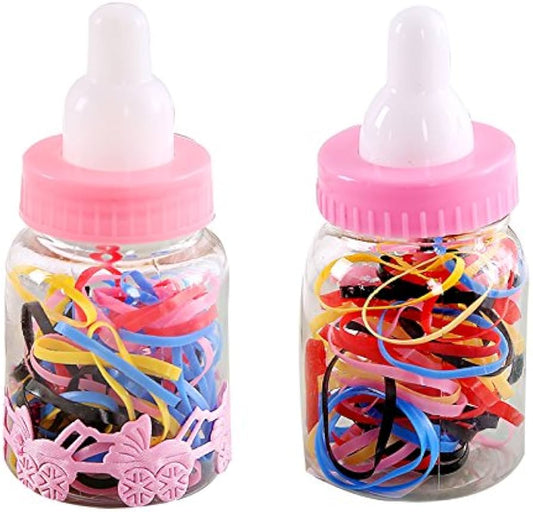 Ligas Mini para Cabello en Botella Diseño Biberón 2x1 PROMOCION
